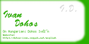 ivan dohos business card